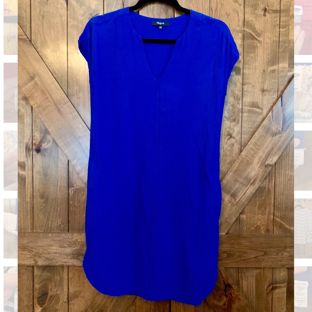 Madewell Royal Blue Du Jour Tunic Dress